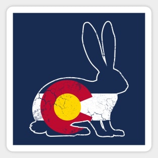 Colorado Flag Rabbit Bunny Magnet